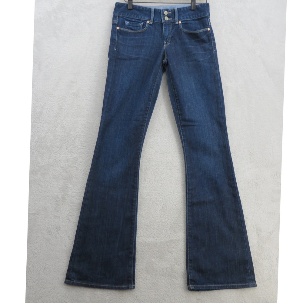 Gap 1969 Perfect Boot Jeans Womens 24 00R Dark Wash Bootcut Low Rise Stretch